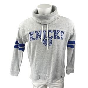 '47 New York Knicks NBA Gray Long Sleeve Turtleneck Sweatshirt Sweater Top M